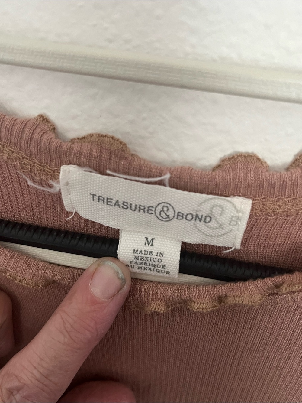Treasure & Bond Mauve Ribbed Ruffle-Trim Tank - Picture 2 of 3